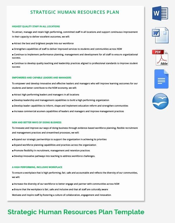 Human Resources Strategic Plan Template