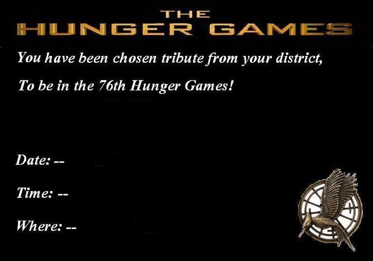 Hunger Games Birthday Card