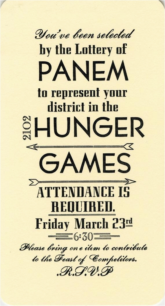 Hunger Games Birthday Invitations BirthdayBuzz