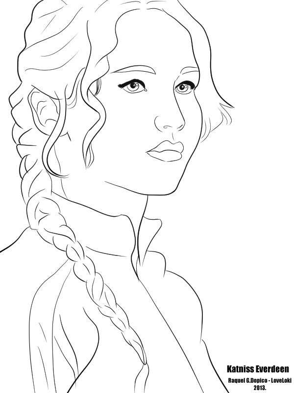 Hunger Games Katniss Coloring Pages Sketch Coloring Page Coloring Home