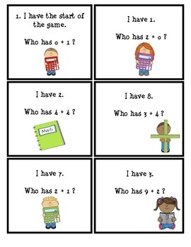 I Have Who Has Addition Game By 2nd Grade All Stars TpT