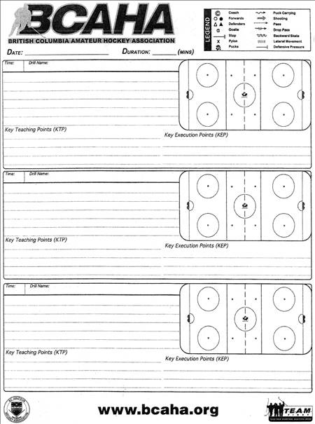 Ice Hockey Practice Plan Template For Blank Hockey Practice Plan Template