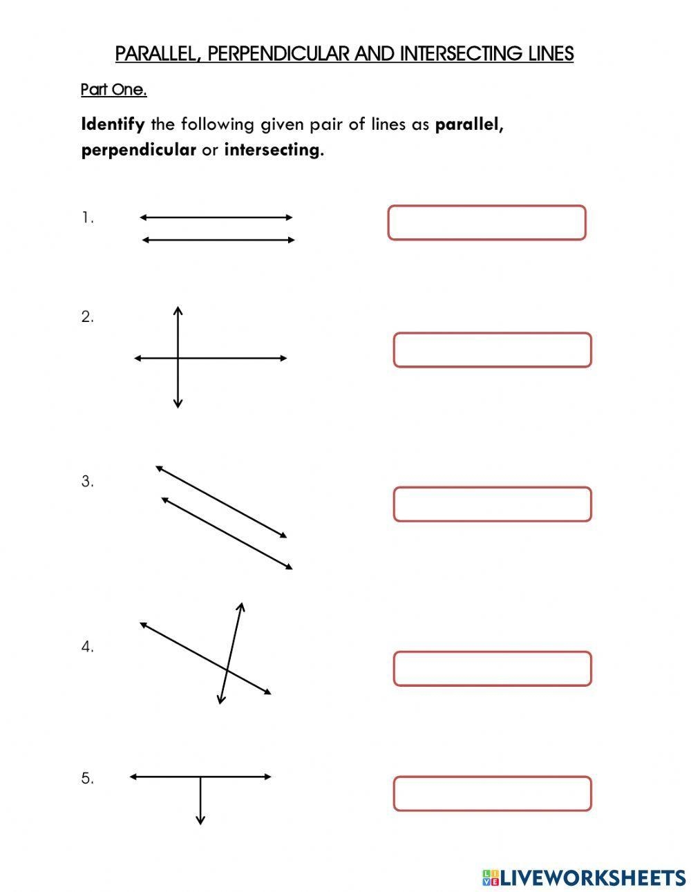 equations of lines parallel and perpendicular worksheet