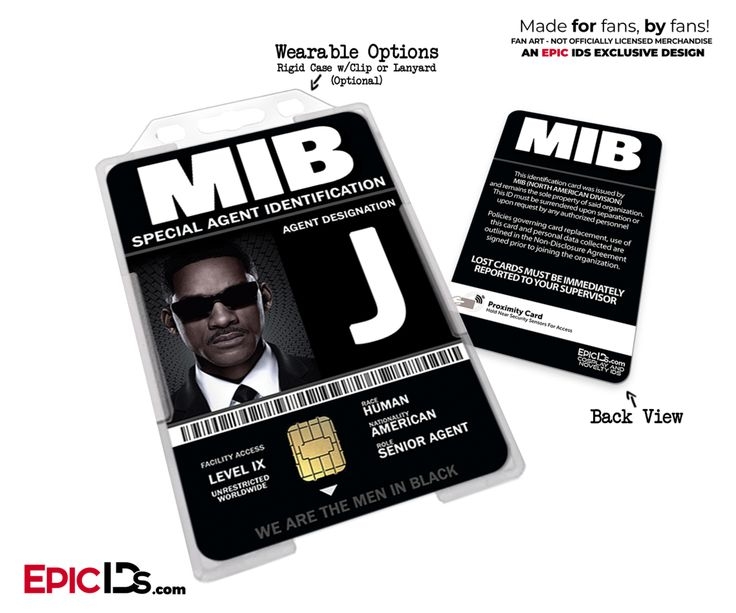 Identity Card Free Printable Mib Badge Template Printable Templates