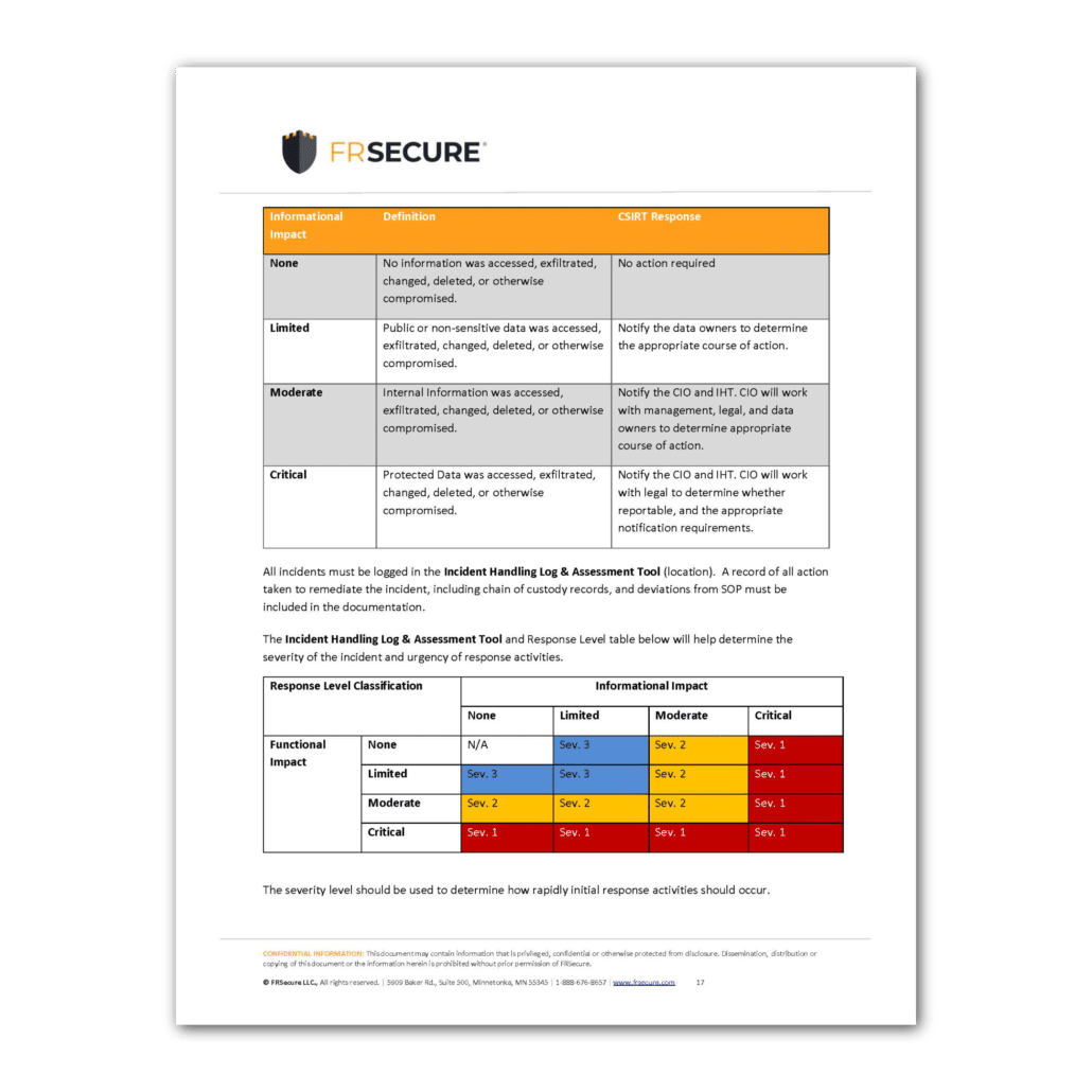 computer incident response plan template