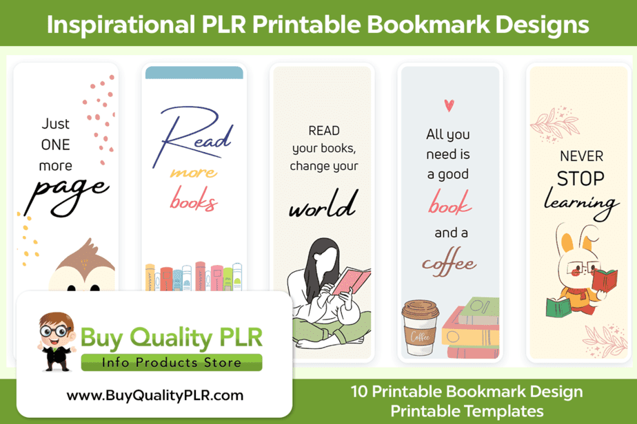 Inspirational PLR Printable Bookmark Designs PLR Bookmarks