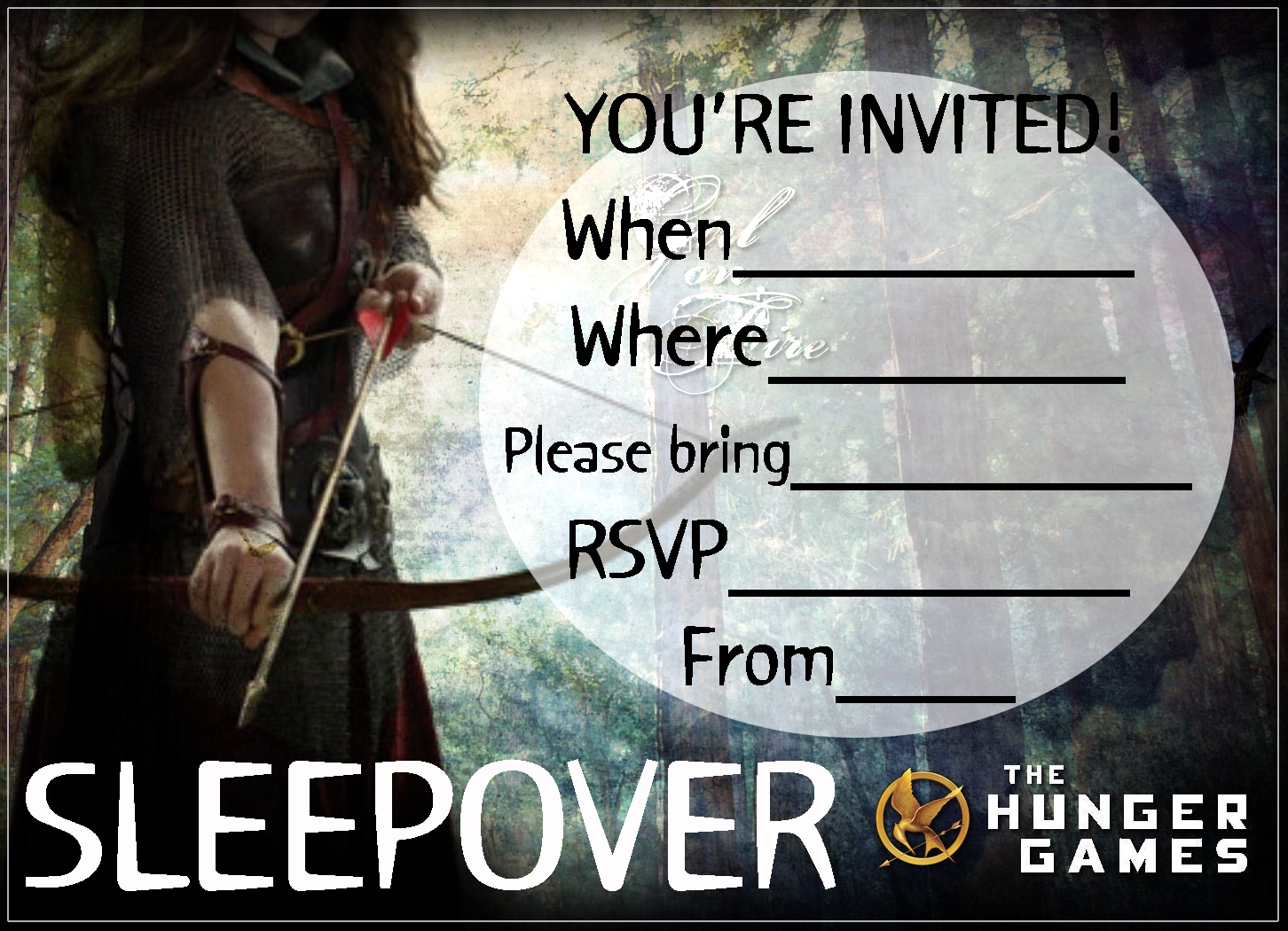 INVITATIONS FOR SLEEPOVER PARTY