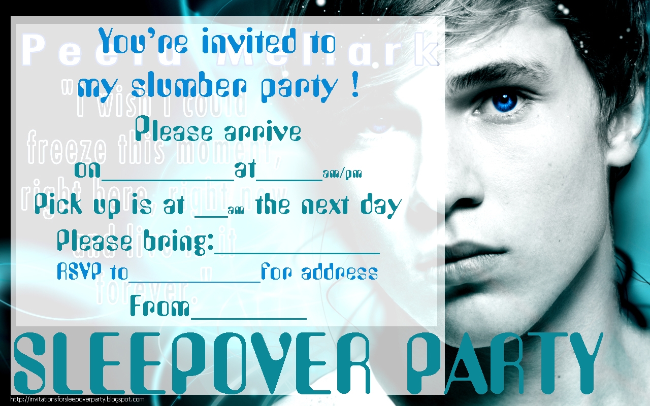 INVITATIONS FOR SLEEPOVER PARTY