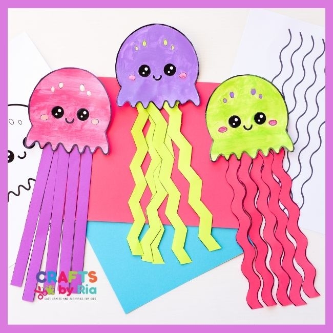 Jellyfish Cutting Activity Craft Printable