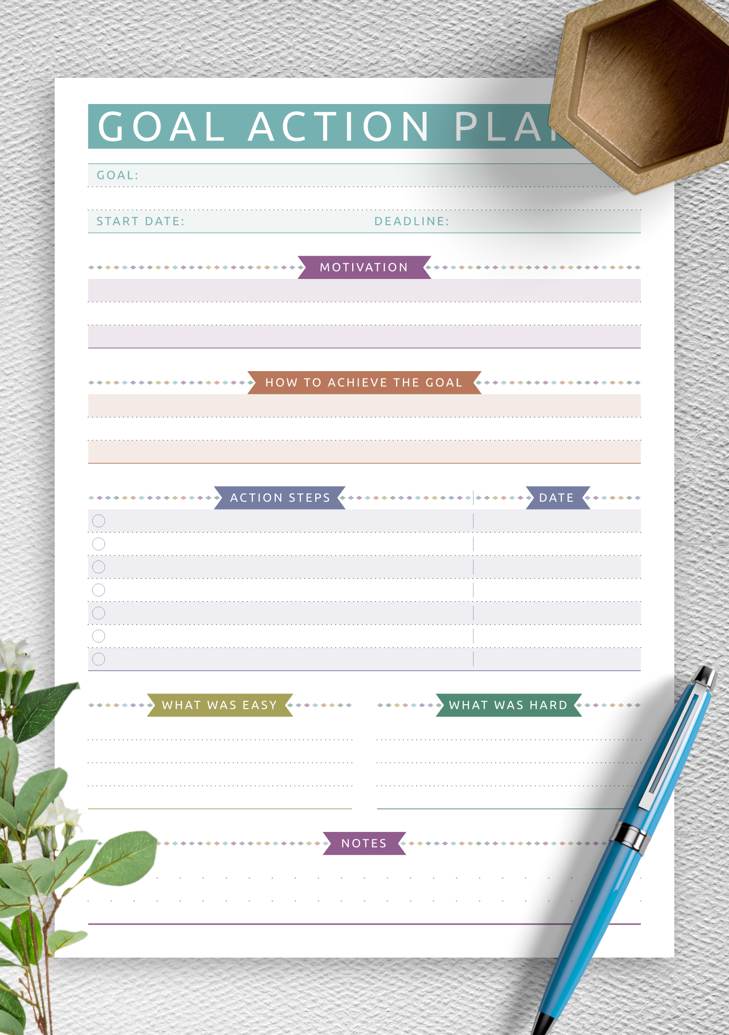 goal plan template