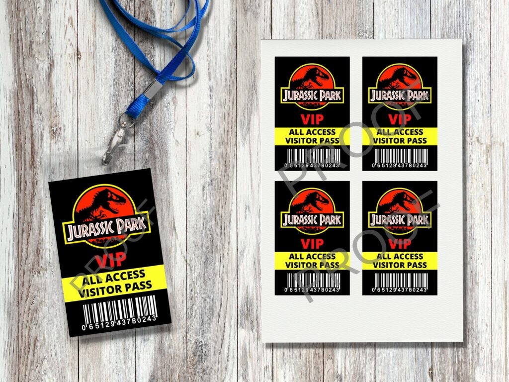 Jurassic Park Pass Printable Free Printable Templates
