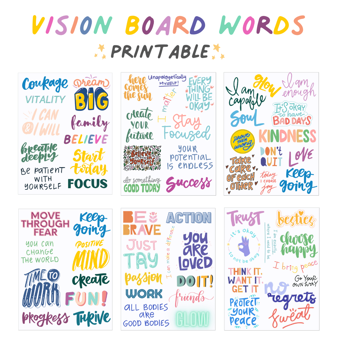 Kids Vision Board Kit Vision Board Printables Vision Board For Kids 