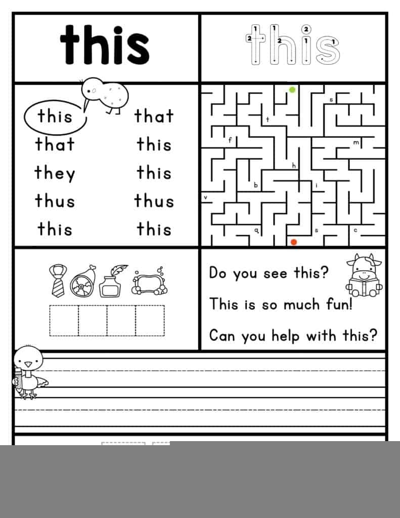 Kindergarten Activity Sheets Free Printables FREE Printables