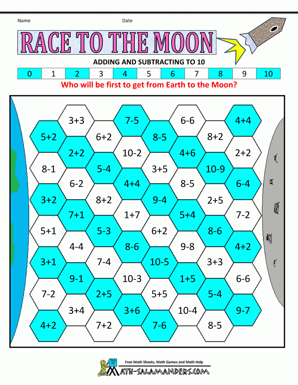 Kindergarten Math Printable Games