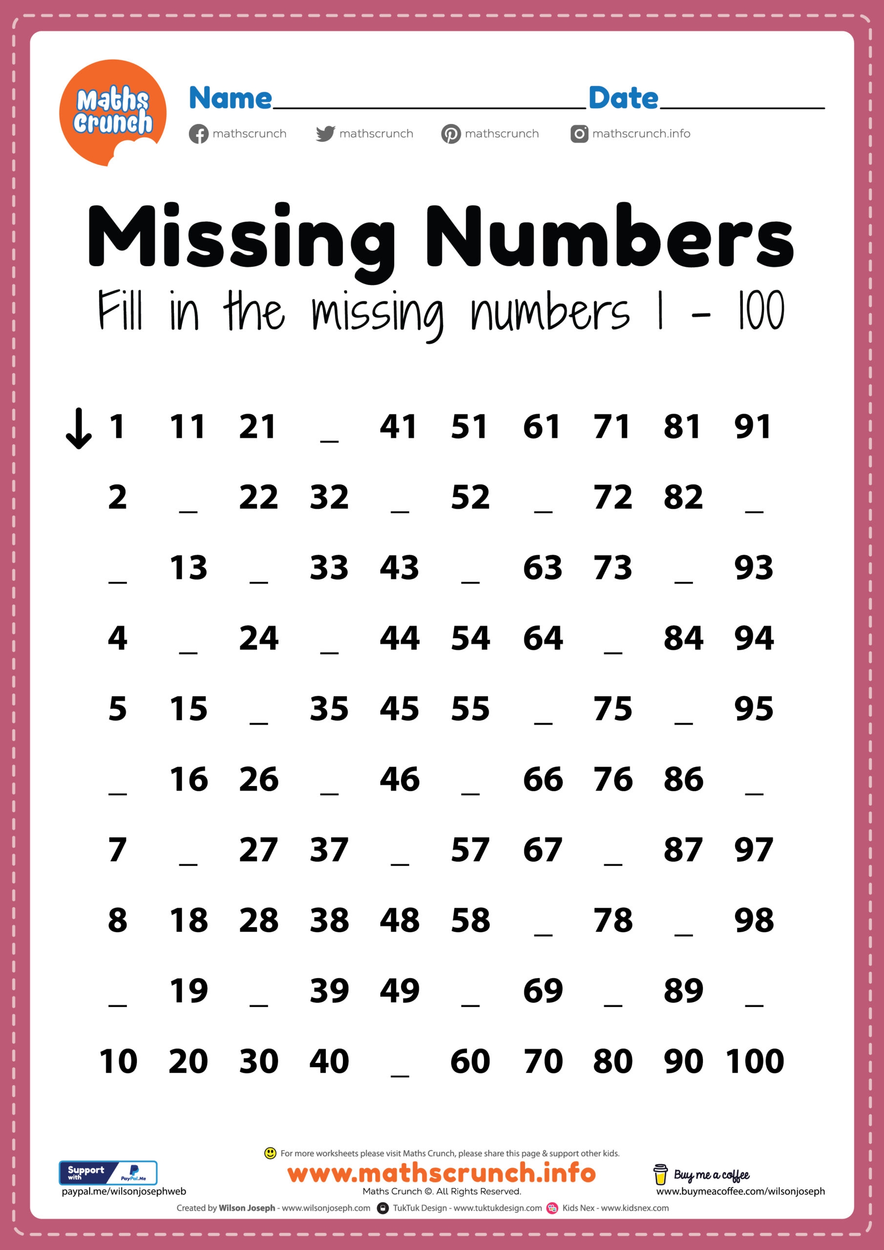 kindergarten math printable activities