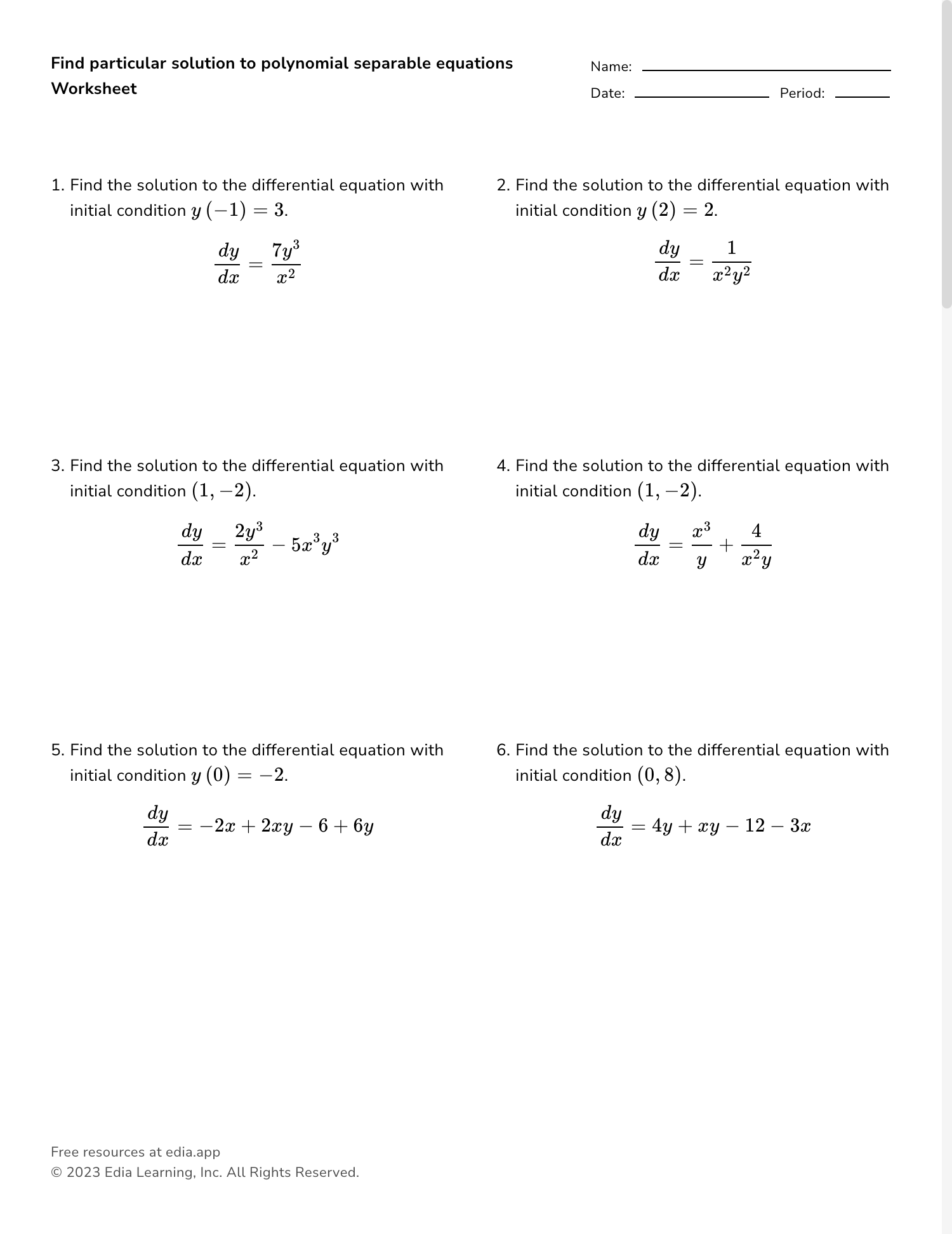 KS5 Core 4 C4 First Order Differential Equations Teaching 