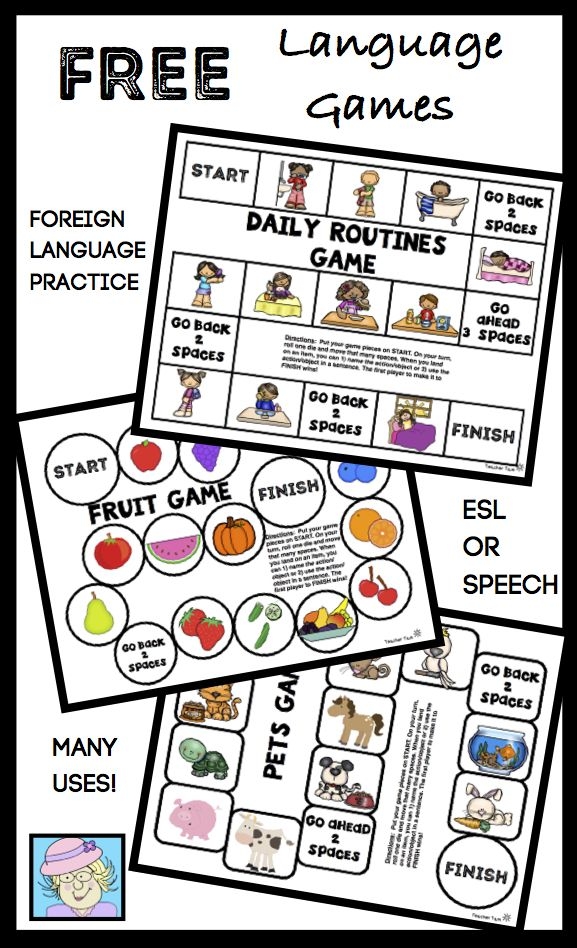 Language Board Games FREE Language Board Games Language Therapy