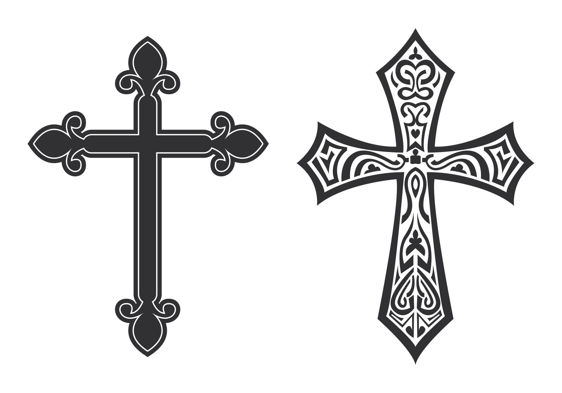 Large Printable Cross Stencil For Religious Crafts