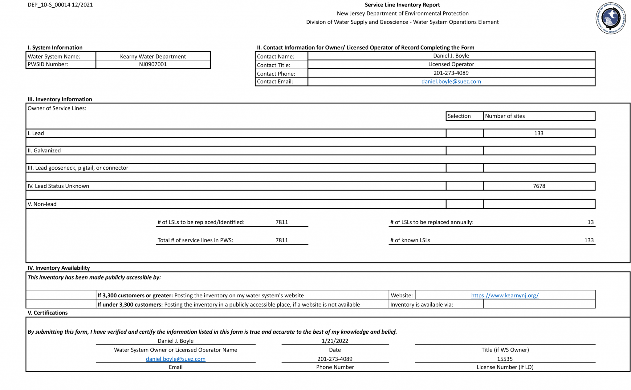lead service line replacement plan template