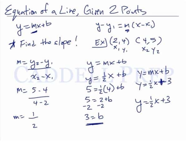 Learn How To Find The Equation Of A Line Given Two Points
