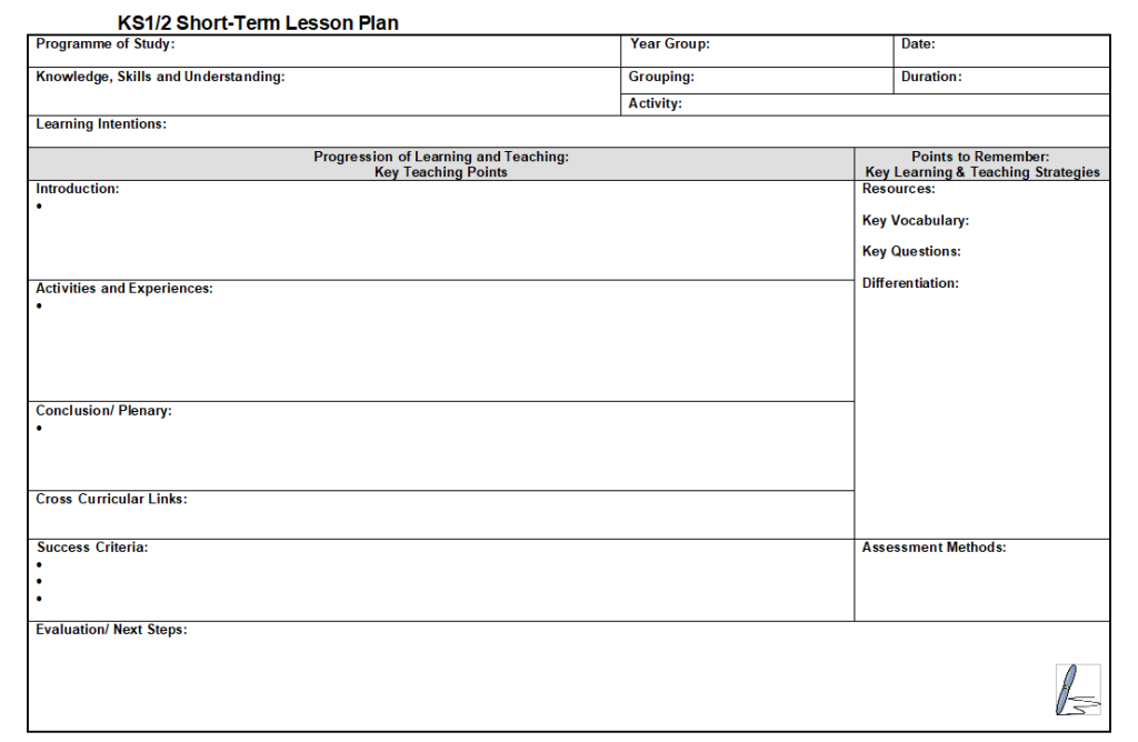 Learning Focused Lesson Plan Template Google Docs Infoupdate