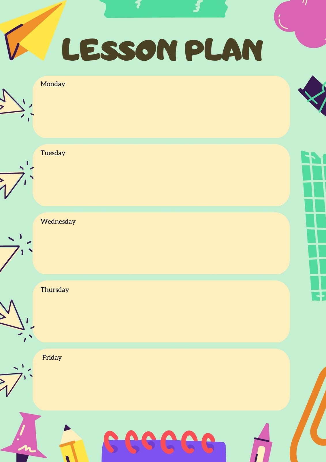 Lesson Plan Template Free Editable Examples PDF Word 56 OFF