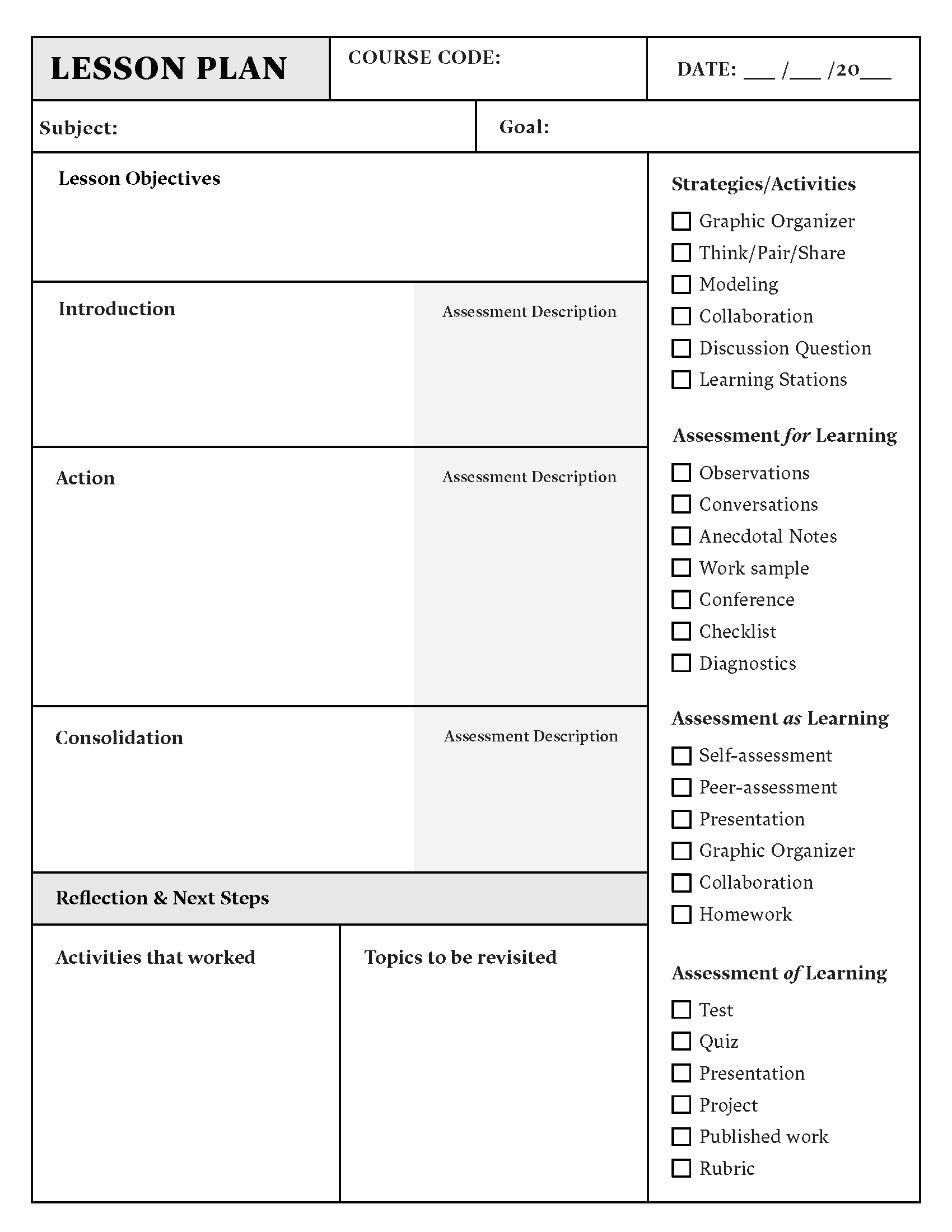 Lesson Plans Templates Content Calendar Template