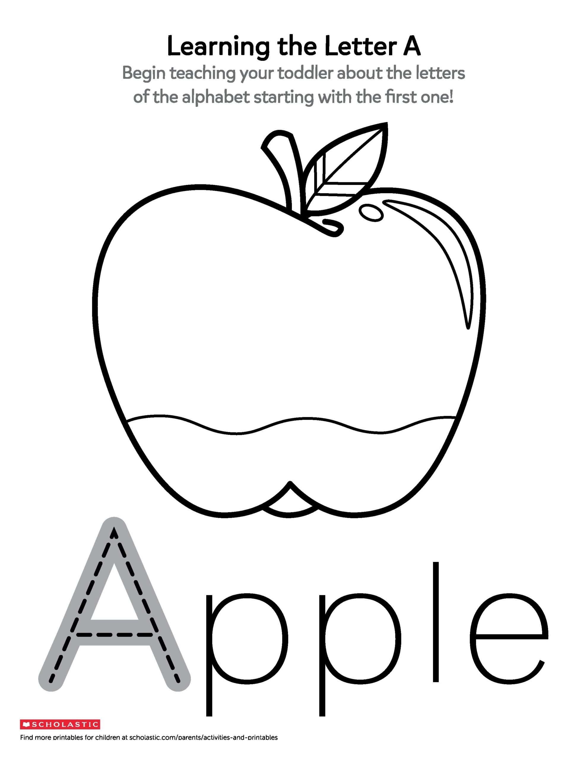 letter a activities printables