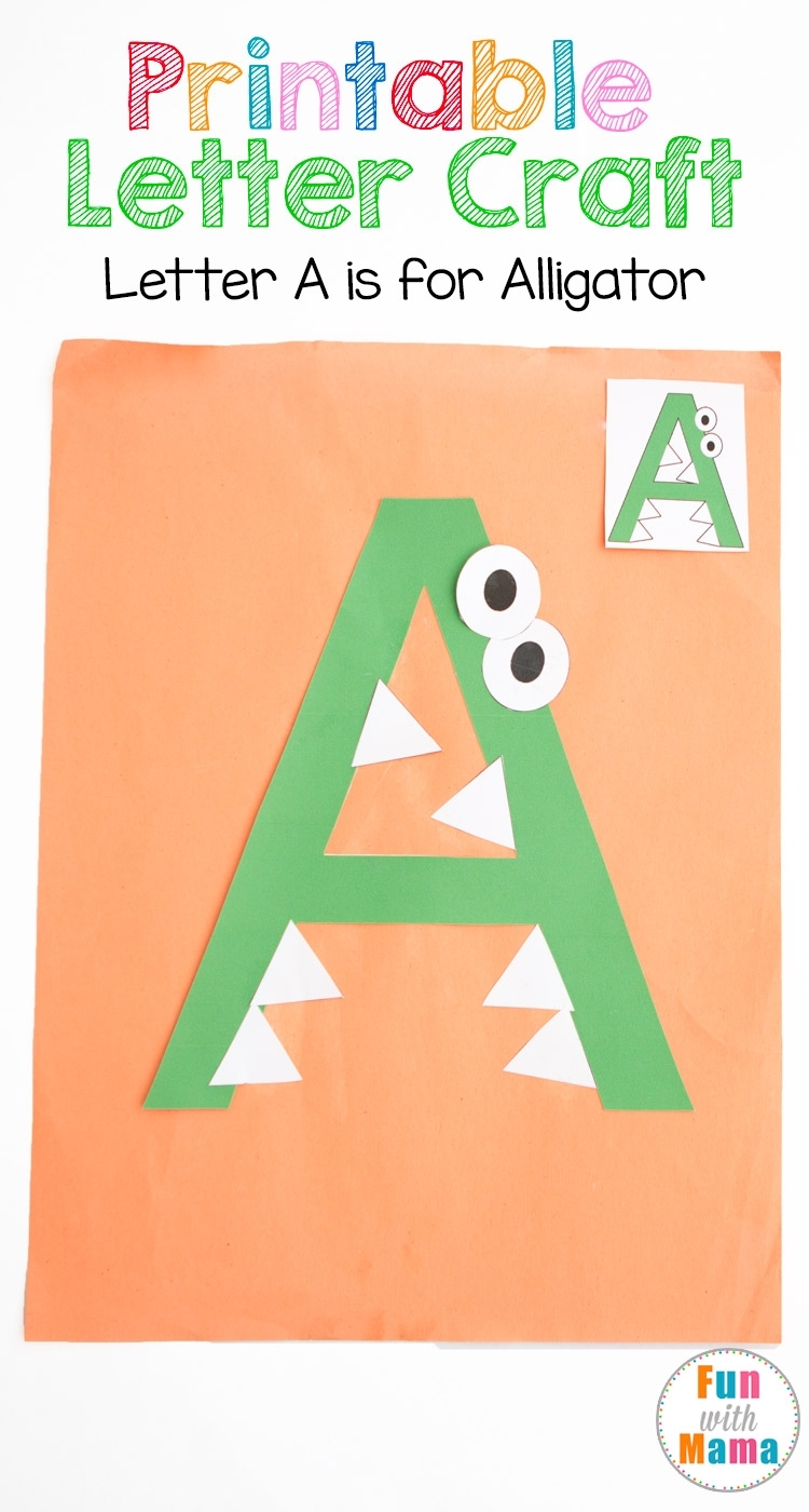 Letter A Alligator Craft Printable Template Free Printable