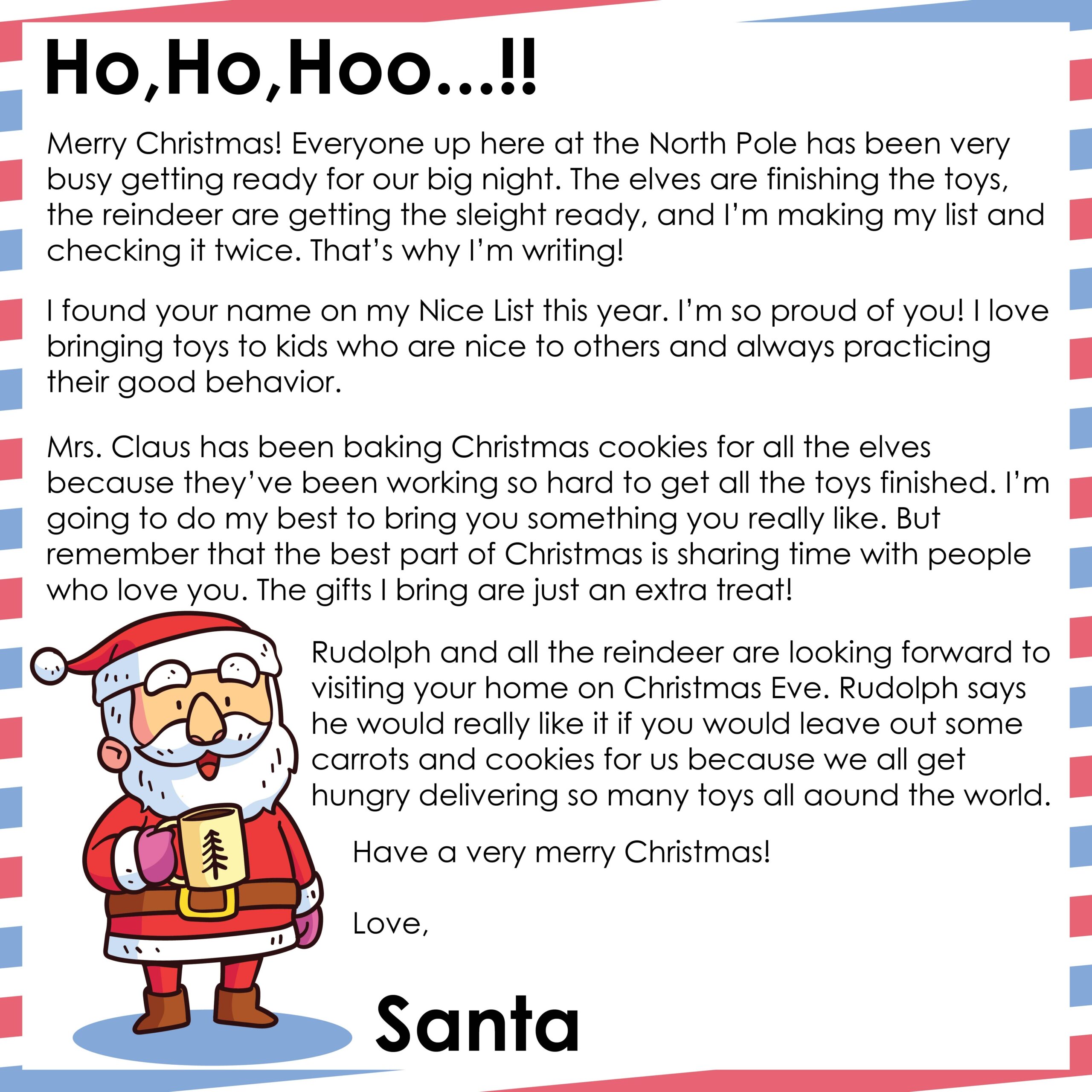 Letters From Santa Christmas 10 Free PDF Printables Printablee