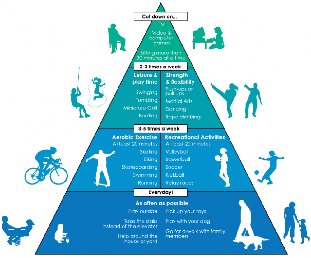 Level Of Physical Activity Pyramid Donvital