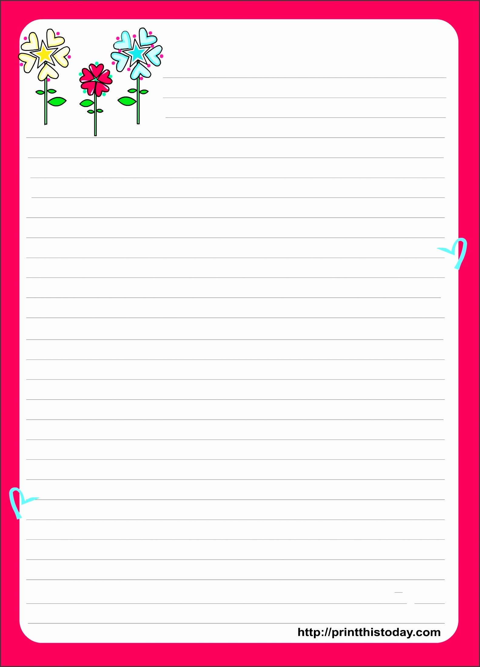 Love Letter Template Design Printable Printable Templates