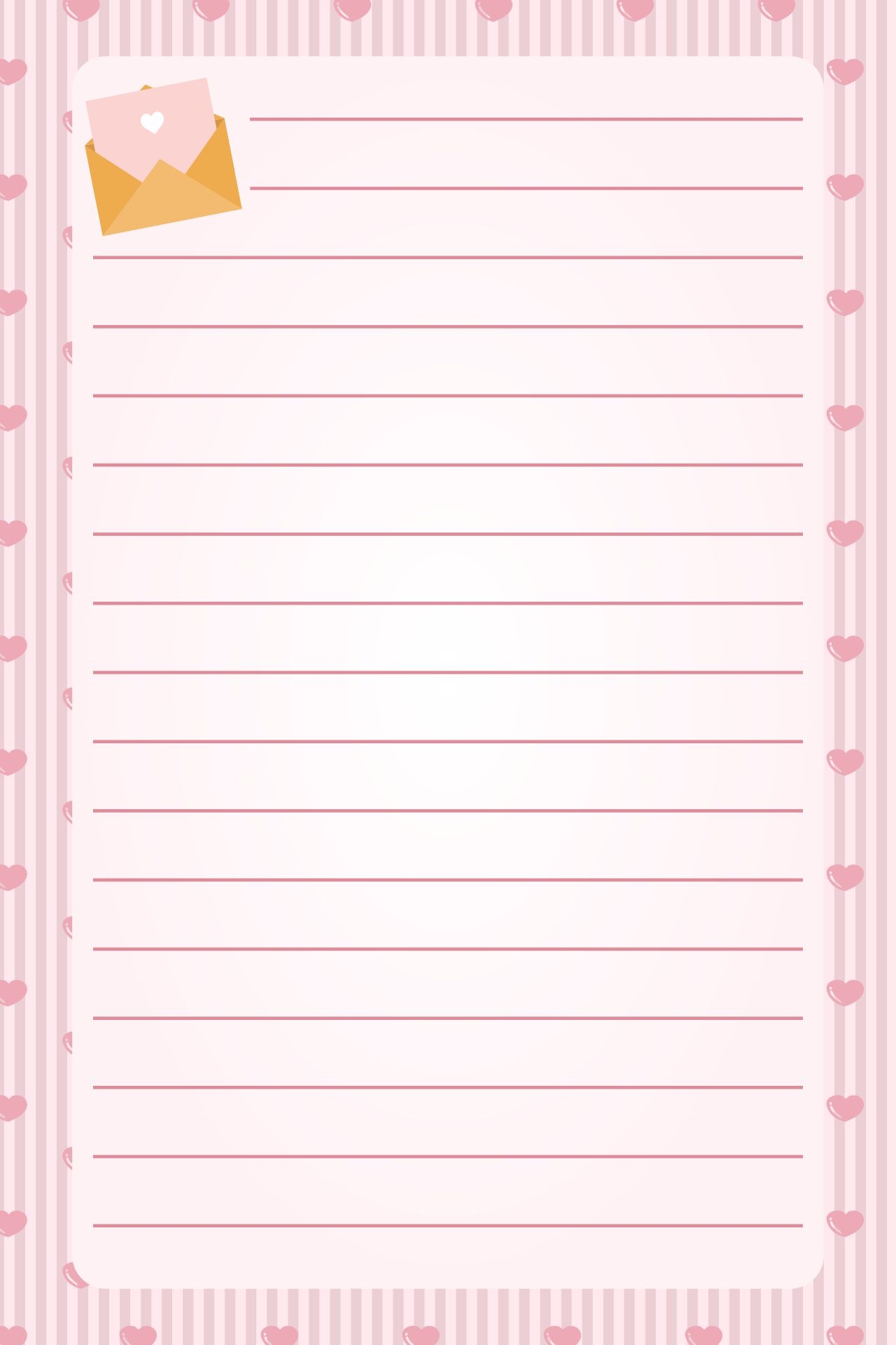 Love Letter Template Design Printable Printable Templates