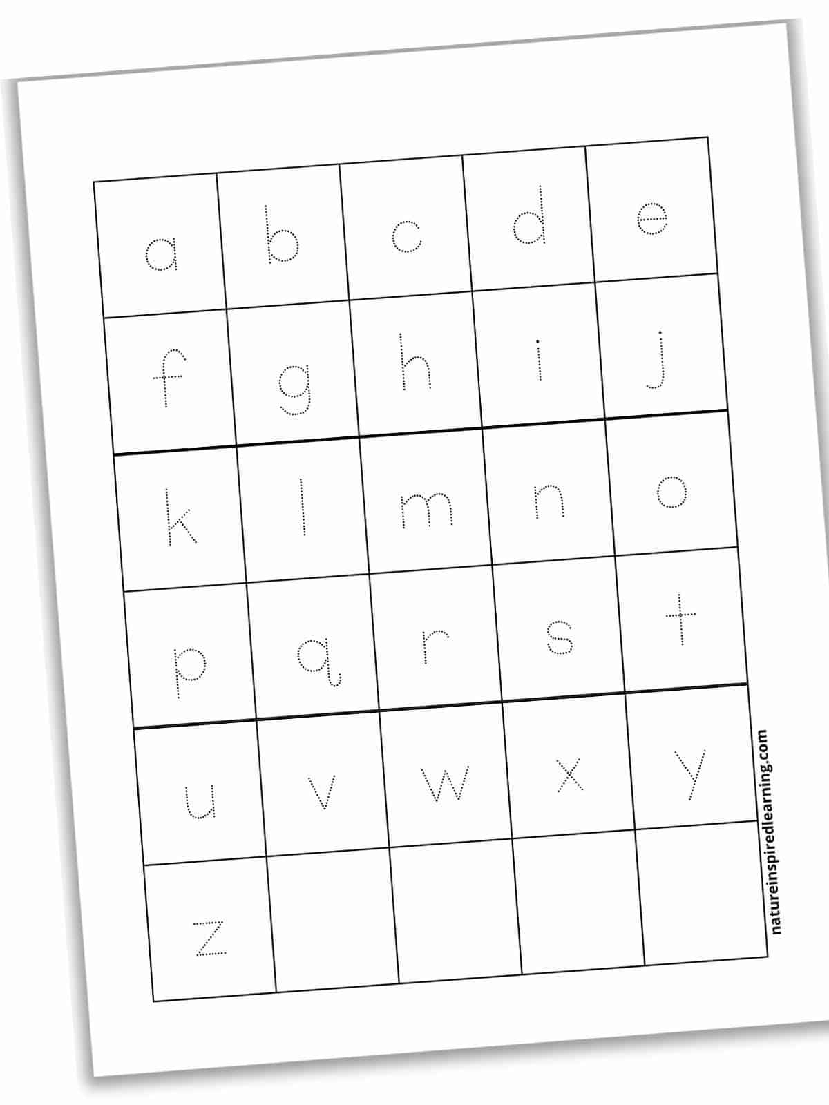 alphabet with pictures printable