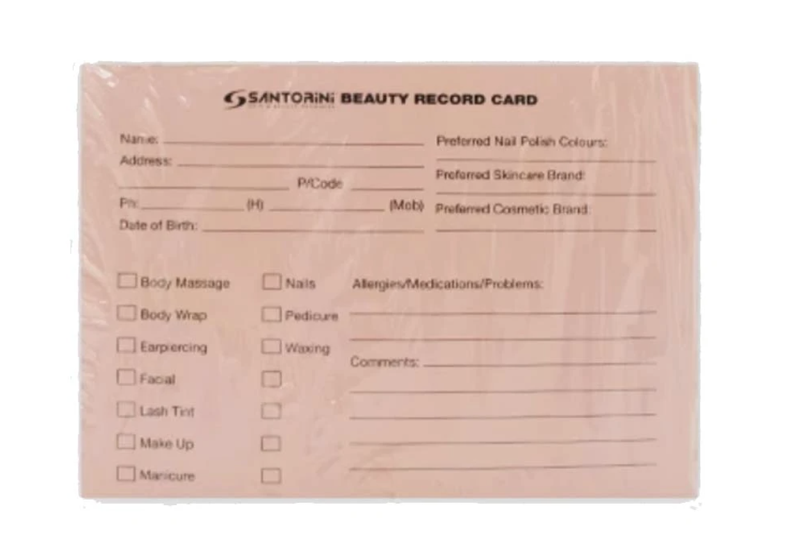 printable client record card template free