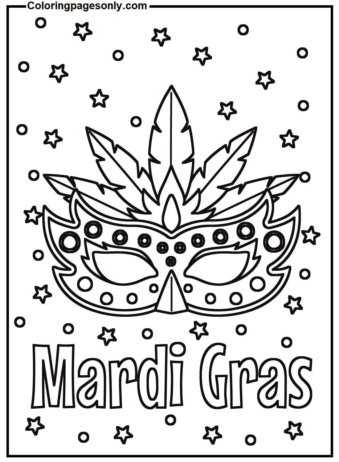 Mardi Gras Coloring Pages Creative Crafts