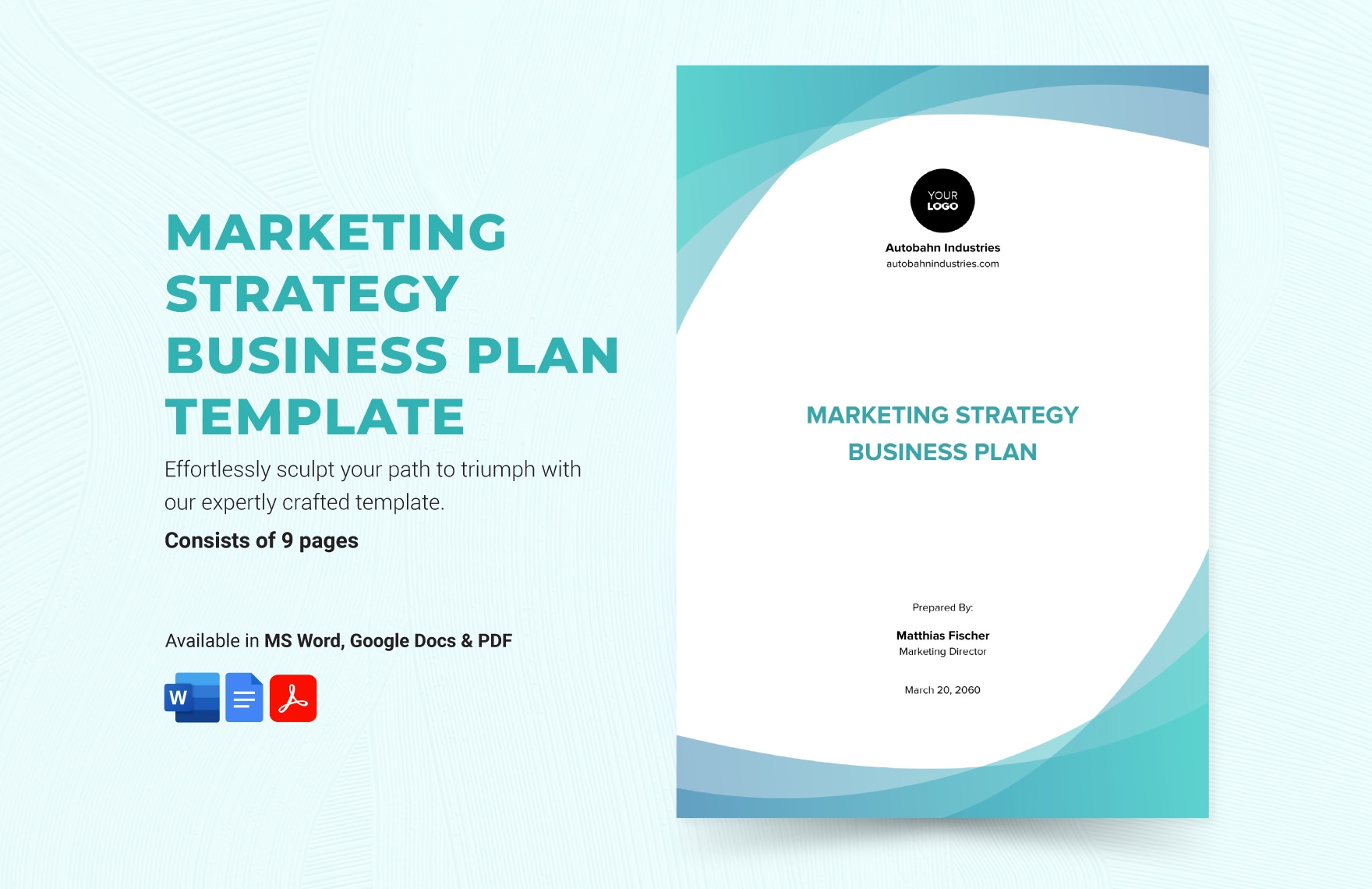 Marketing Strategy Business Plan Template In Google Docs Word PDF