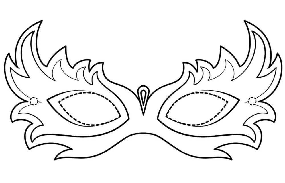 Masquerade Mask Mardi Gras Coloring Page Free Printable Coloring