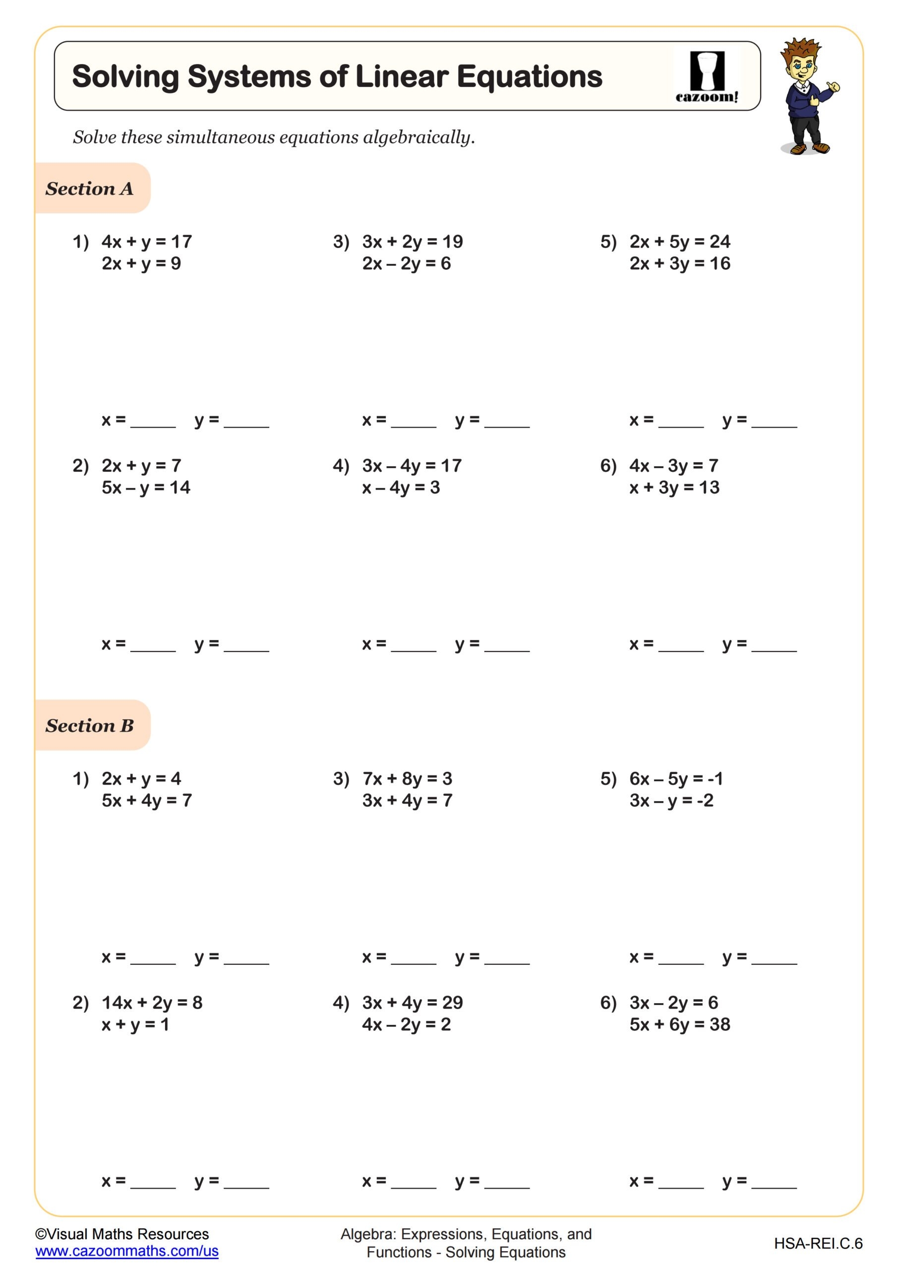 Mastering Linear Equations Grade 9 Worksheets And Practice