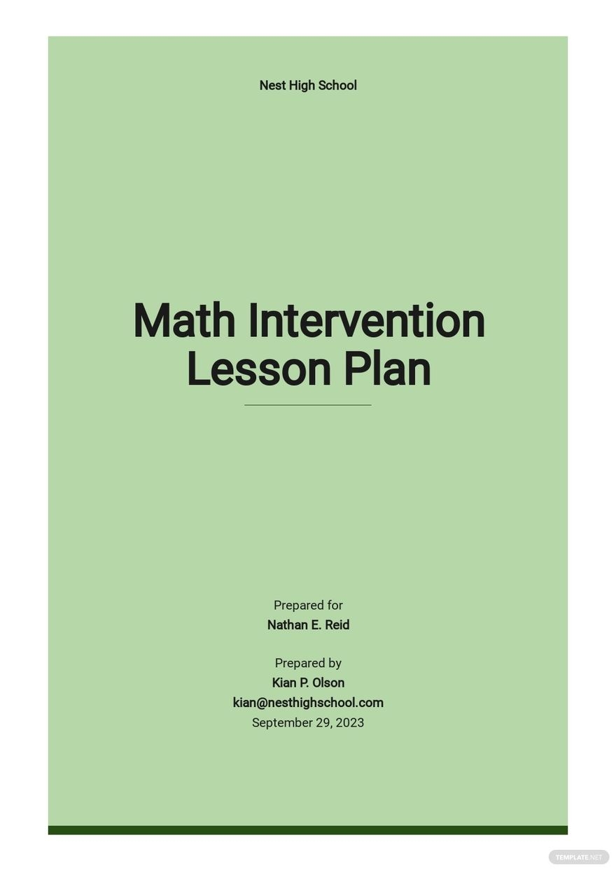Math Lesson Plan Templates 22 Docs Free Downloads Template