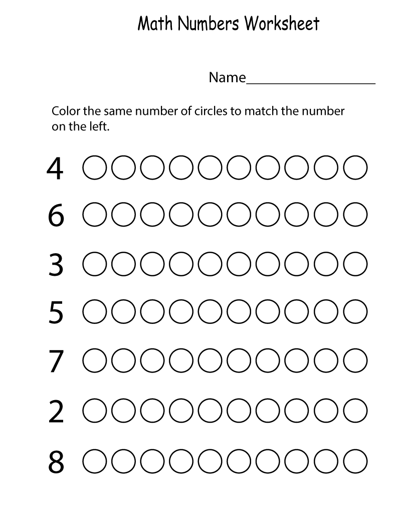 pre k math activities printable
