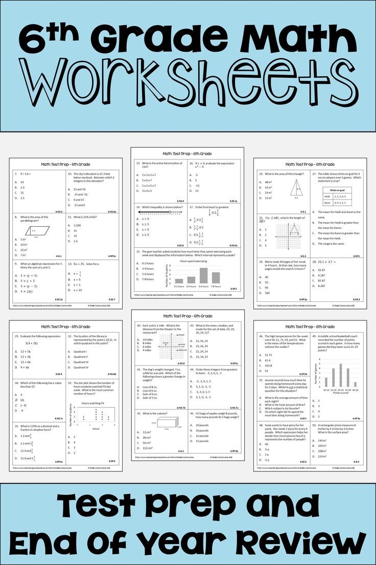 Math Work For 4th Graders With Answer Sheet