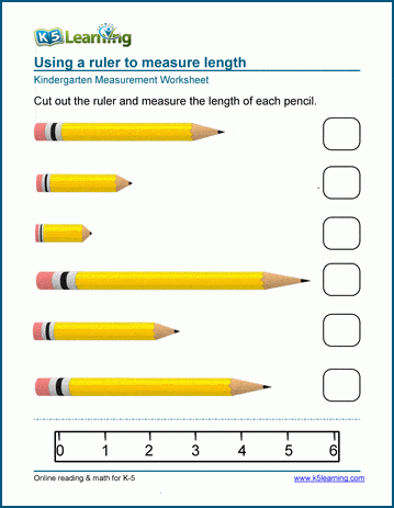 Measuring Height Worksheet For Kindergarten