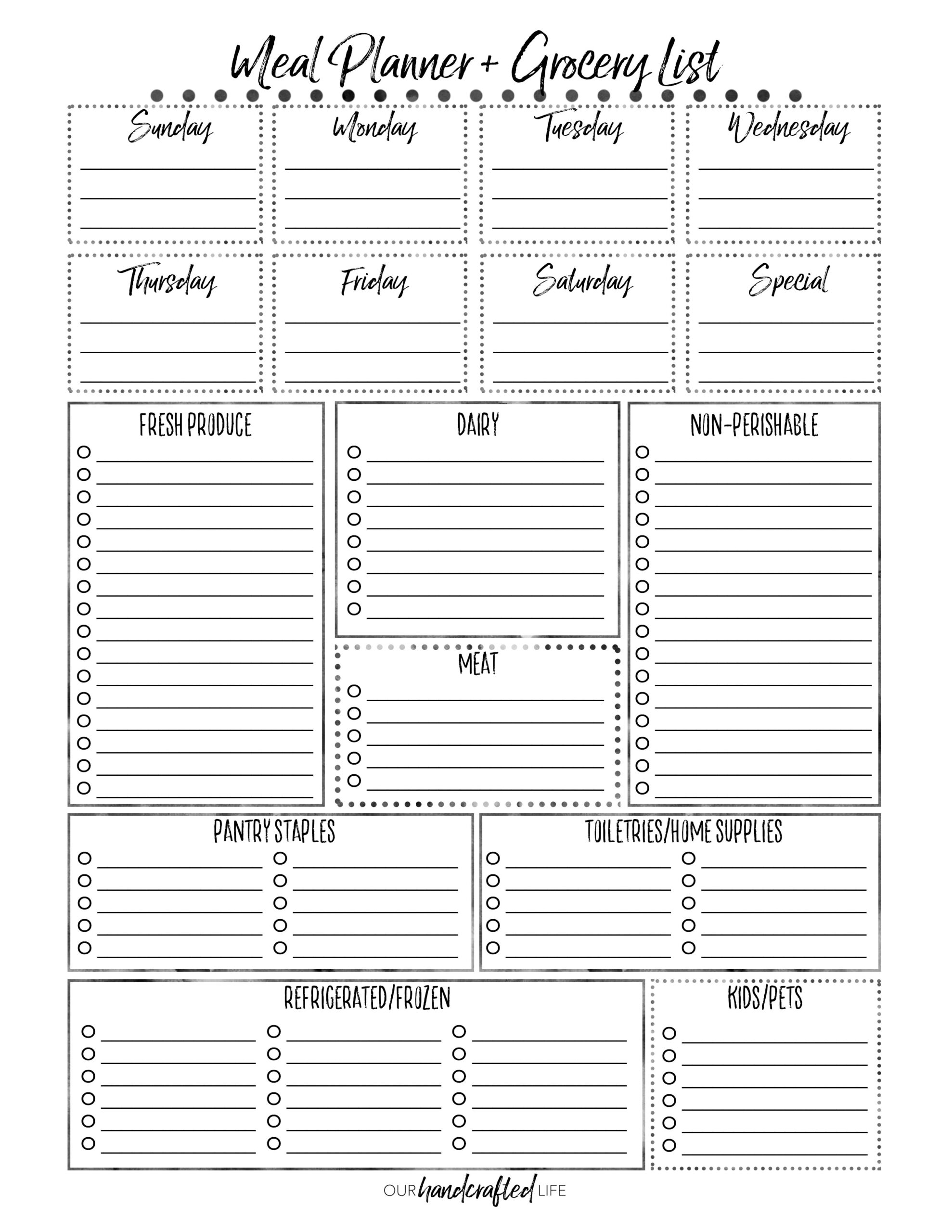menu planning template free
