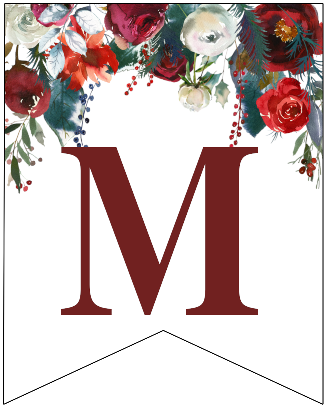 Merry Christmas Printable For Letters
