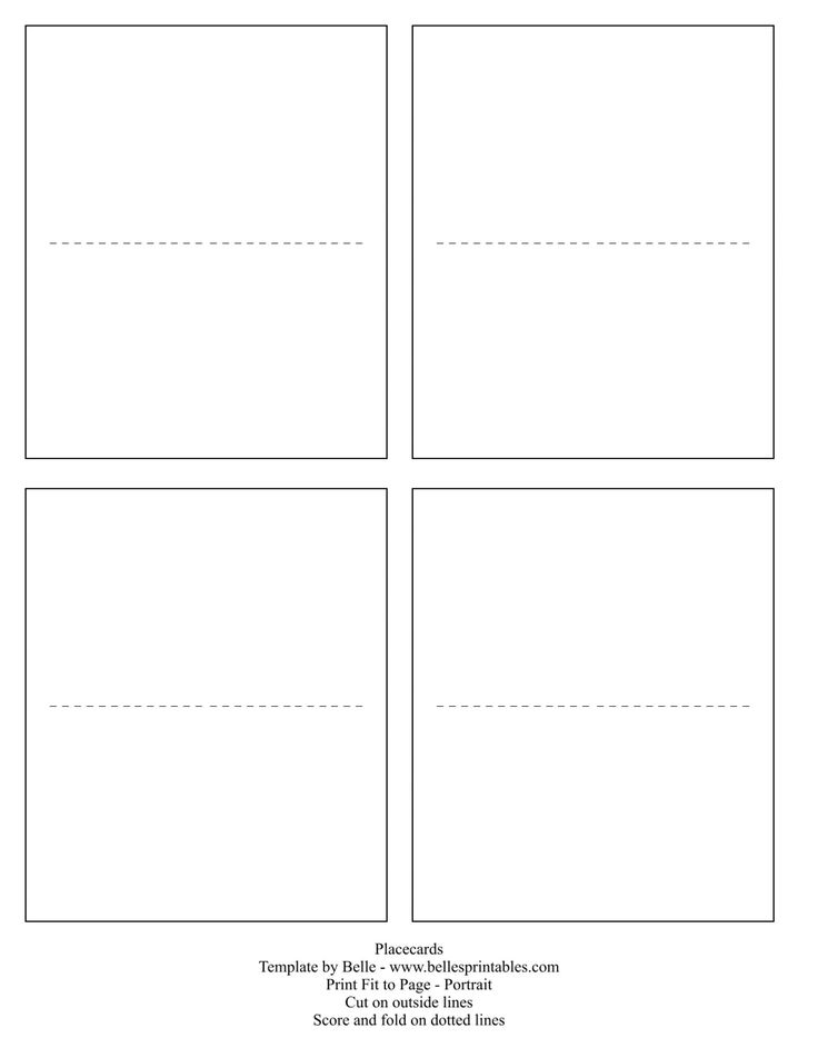 microsoft word free printable foldable place card template