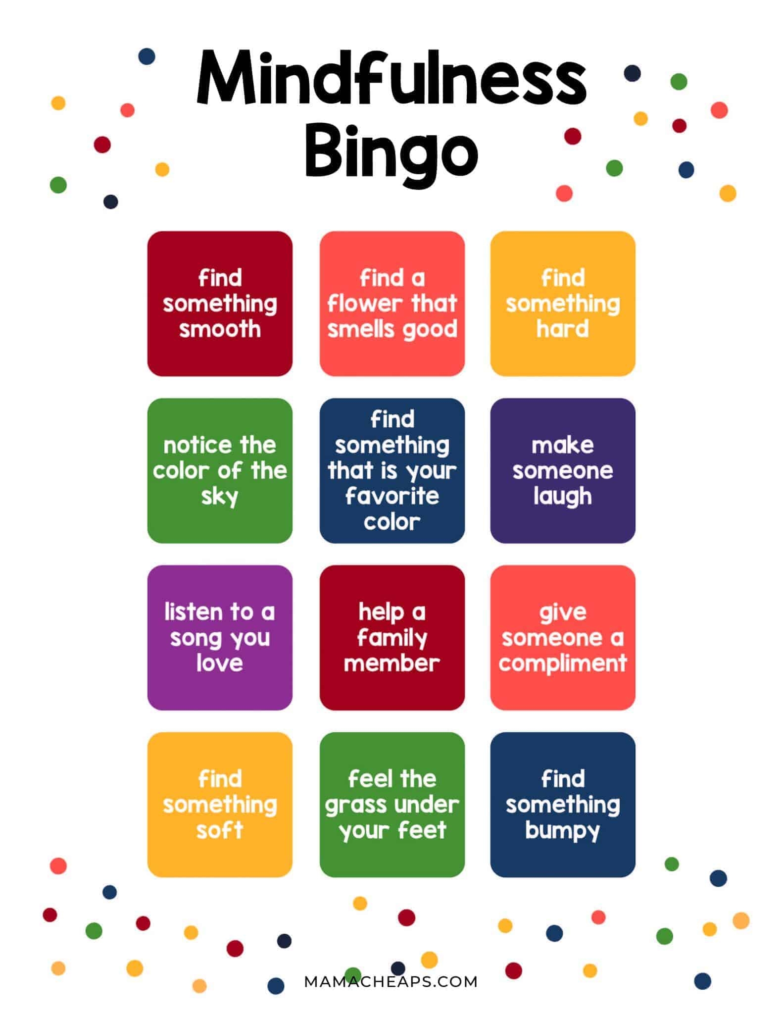 printable mindfulness activities