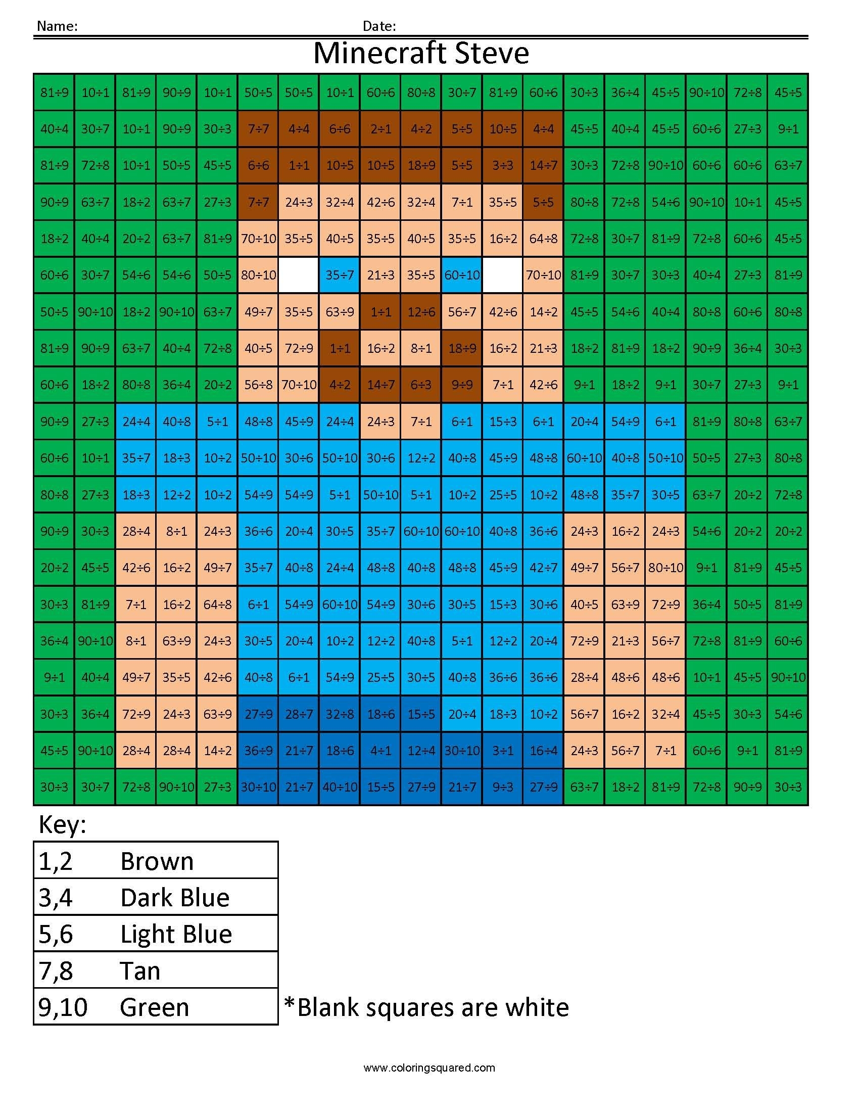 minecraft printable pictures to color