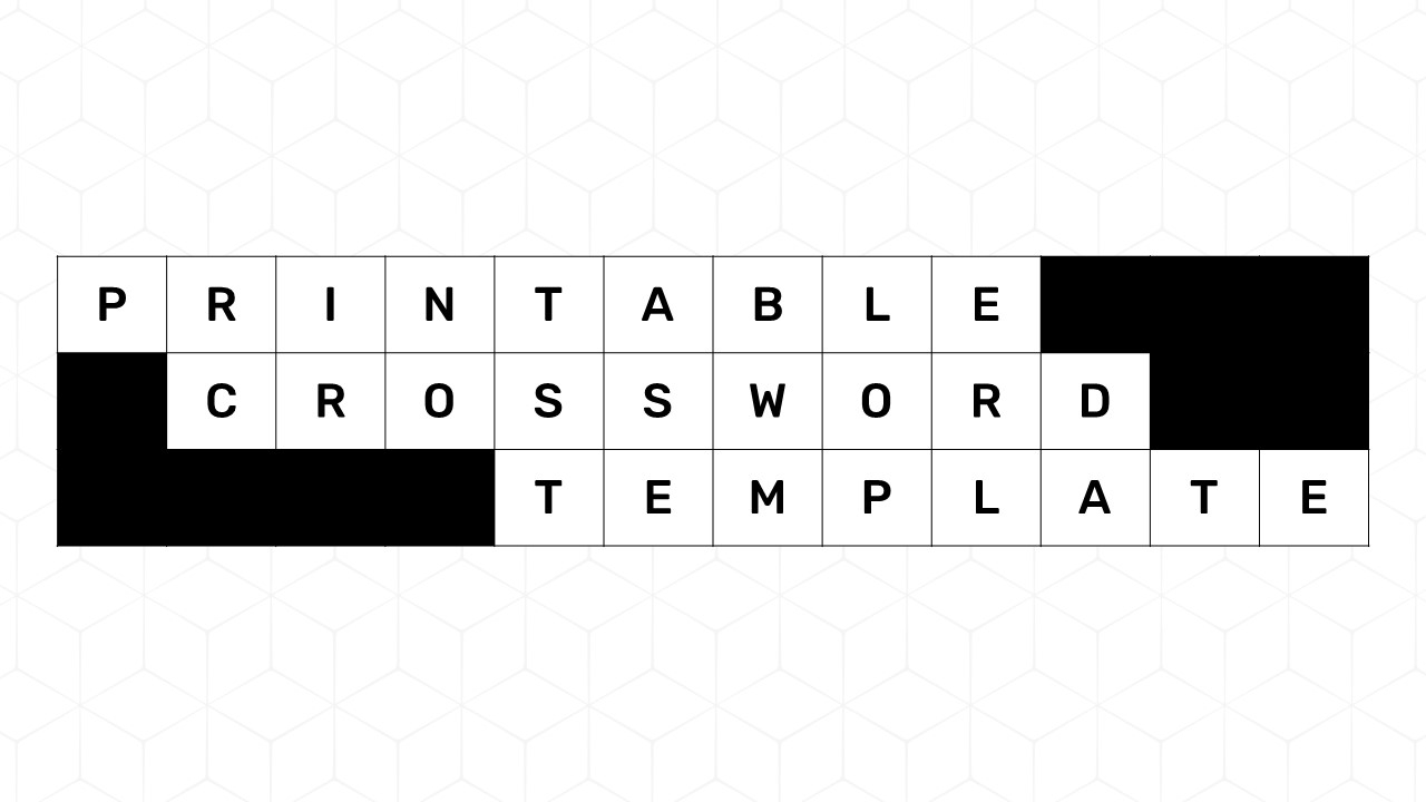 crossword puzzle template