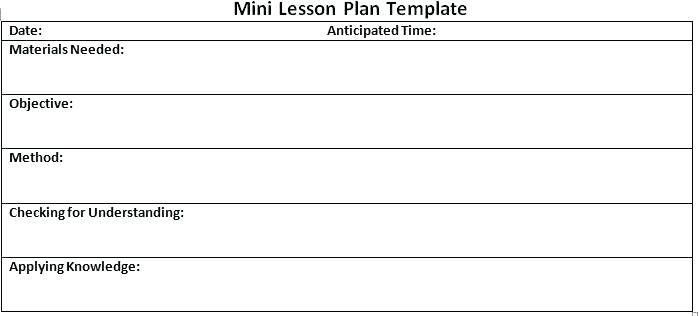 Mini Lesson Plan Template Beautiful Uft Lesson Plan Template Uft Unit